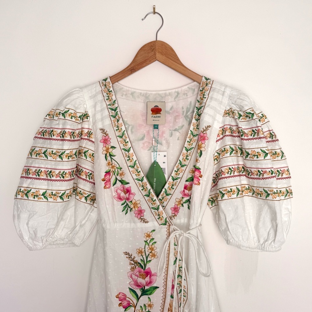 FARM Rio Palm Dream Midi Wrap Dress, NWT ๐ง๐ท - Picture 8 of 16